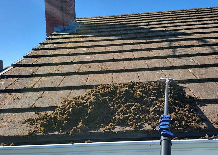 Clean roofline, fascias and gutters on a Shropshire property