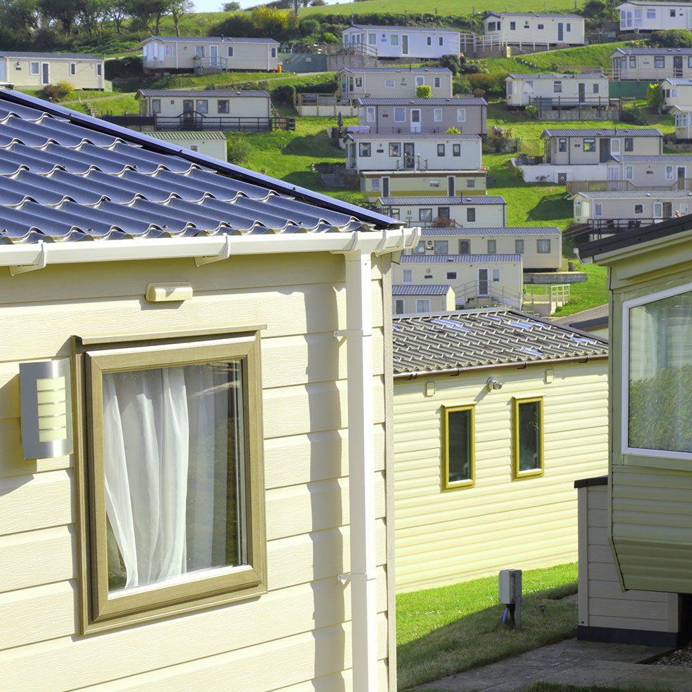 Static caravans and holiday homes on a Shropshire holiday park, cleaned by TD Exterior Cleaning